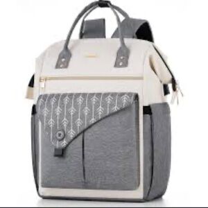 Stylish Gray and Cream Backpack